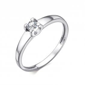 Серебряное кольцо АЛЬКОР 01-4249/000М-00 с муассанитом 01-4249/000М-00 фото