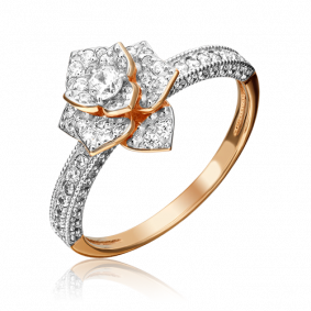 Золотое кольцо Platina 01-4284-00-401-1110-32 с фианитом 01-4284-00-401-1110-32 фото