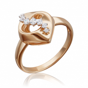 Золотое кольцо Platina 01-4351-00-401-1111-03 с фианитом 01-4351-00-401-1111-03 фото