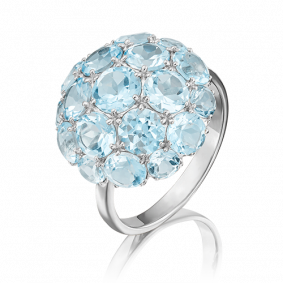 Кольцо из белого золота Platina 01-4378-00-201-1120-46 с топазом 01-4378-00-201-1120-46 фото