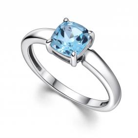 Серебряное кольцо АЛЬКОР 01-4398/00ТБ-00 с топазом 01-4398/00ТБ-00 фото