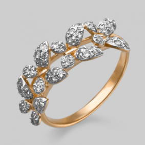 Золотое кольцо Platina 01-4403-00-401-1110-24 с фианитом 01-4403-00-401-1110-24 фото