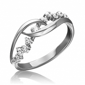 Золотое кольцо Platina 01-4448-00-401-1120-03 с фианитом 01-4448-00-401-1120-03 фото