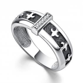 Серебряное кольцо АЛЬКОР 01-4452/00КЦ-17 с фианитом 01-4452/00КЦ-17 фото