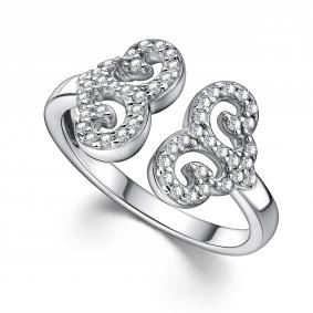 Серебряное кольцо АЛЬКОР 01-4458/00КЦ-00 с фианитом 01-4458/00КЦ-00 фото