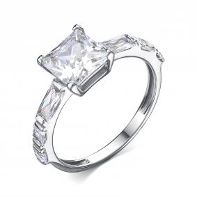 Серебряное кольцо АЛЬКОР 01-4467/00КЦ-00 с фианитом 01-4467/00КЦ-00 фото