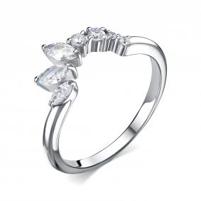 Серебряное кольцо АЛЬКОР 01-4473/00КЦ-00 с фианитом 01-4473/00КЦ-00 фото