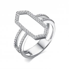 Серебряное кольцо АЛЬКОР 01-4480/00КЦ-00 с фианитом 01-4480/00КЦ-00 фото