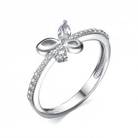Серебряное кольцо АЛЬКОР 01-4482/00КЦ-00 с фианитом 01-4482/00КЦ-00 фото