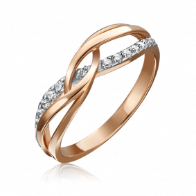 Золотое кольцо Platina 01-4484-00-401-1110-03 с фианитом 01-4484-00-401-1110-03 фото