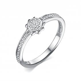 Серебряное кольцо АЛЬКОР 01-4492/00КЦ-00 с фианитом 01-4492/00КЦ-00 фото