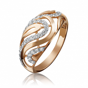 Золотое кольцо Platina 01-4506-00-401-1110-24 с фианитом 01-4506-00-401-1110-24 фото