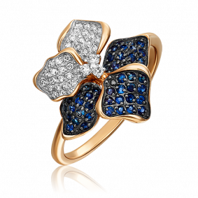 Золотое кольцо Platina 01-4550-00-404-1110-32 с фианитом 01-4550-00-404-1110-32 фото