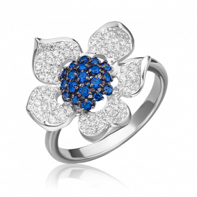 Кольцо из белого золота Platina 01-4551-00-404-1120-33 с фианитом 01-4551-00-404-1120-33 фото