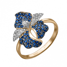 Золотое кольцо Platina 01-4553-00-404-1110-24 с фианитом 01-4553-00-404-1110-24 фото