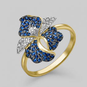 Золотое кольцо Platina 01-4553-00-404-1130-24 с фианитом 01-4553-00-404-1130-24 фото