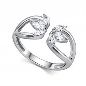 Серебряное кольцо АЛЬКОР 01-4575/00КЦ-00 с фианитом 01-4575/00КЦ-00 фото