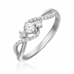 Кольцо из белого золота Platina 01-4591-00-502-1120-38 с фианитом 01-4591-00-502-1120-38 фото