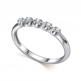 Серебряное кольцо АЛЬКОР 01-4608/000М-00 с муассанитом 01-4608/000М-00 фото
