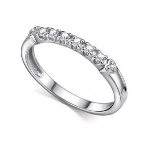 Серебряное кольцо АЛЬКОР 01-4610/000М-00 с муассанитом 01-4610/000М-00 фото