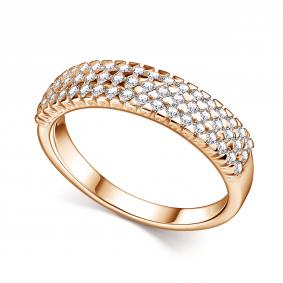 Кольцо из золочёного серебра АЛЬКОР 01-4613/00КЦ-06 с фианитом 01-4613/00КЦ-06 фото