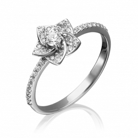 Кольцо из белого золота Platina 01-4620-00-501-1120-38 с фианитом 01-4620-00-501-1120-38 фото