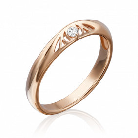 Золотое кольцо Platina 01-4627-00-401-1110-03 с фианитом 01-4627-00-401-1110-03 фото