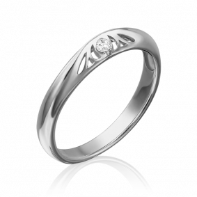 Кольцо из белого золота Platina 01-4627-00-401-1120-03 с фианитом 01-4627-00-401-1120-03 фото