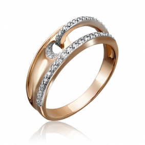 Золотое кольцо Platina 01-4638-00-401-1111-24 с фианитом 01-4638-00-401-1111-24 фото