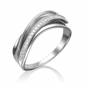 Кольцо из белого золота Platina 01-4650-00-401-1120-23 с фианитом 01-4650-00-401-1120-23 фото