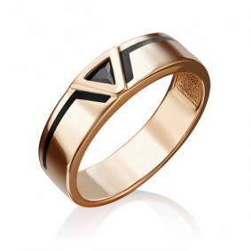 Золотое кольцо Platina 01-4653-00-402-1110-25 с фианитом и эмалью 01-4653-00-402-1110-25 фото