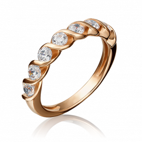 Золотое кольцо Platina 01-4654-00-501-1110-38 с фианитом 01-4654-00-501-1110-38 фото