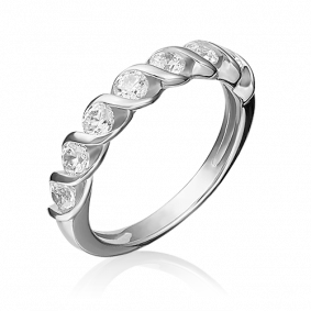 Кольцо из белого золота Platina 01-4654-00-501-1120-38 с фианитом 01-4654-00-501-1120-38 фото