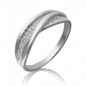 Кольцо из белого золота Platina 01-4665-00-401-1120-24 с фианитом 01-4665-00-401-1120-24 фото