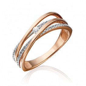 Золотое кольцо Platina 01-4670-00-401-1110-32 с фианитом 01-4670-00-401-1110-32 фото