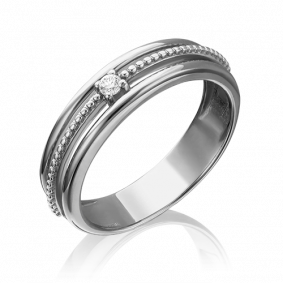 Кольцо из белого золота Platina 01-4671-00-401-1120-03 с фианитом 01-4671-00-401-1120-03 фото