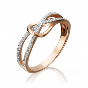 Золотое кольцо Platina 01-4680-00-401-1110-32 с фианитом 01-4680-00-401-1110-32 фото