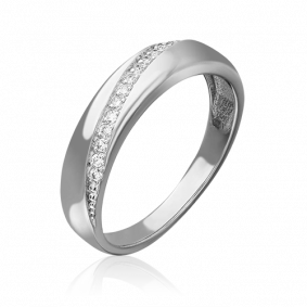 Кольцо из белого золота Platina 01-4688-00-401-1120-03 с фианитом 01-4688-00-401-1120-03 фото