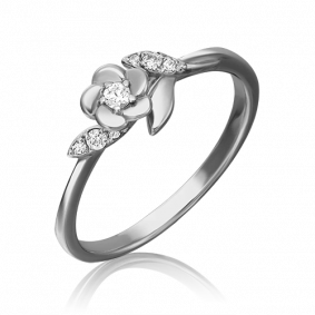 Кольцо из белого золота Platina 01-4694-00-501-1120-38 с фианитом 01-4694-00-501-1120-38 фото