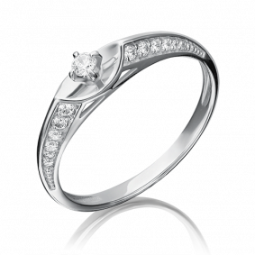 Кольцо из белого золота Platina 01-4701-00-501-1120-38 с фианитом 01-4701-00-501-1120-38 фото