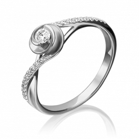 Кольцо из белого золота Platina 01-4703-00-502-1120-38 с фианитом 01-4703-00-502-1120-38 фото