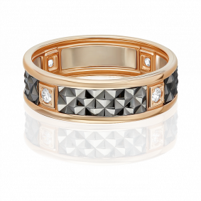 Кольцо из комбинированного золота Platina 01-4711-00-401-1111-22 с фианитом 01-4711-00-401-1111-22 фото