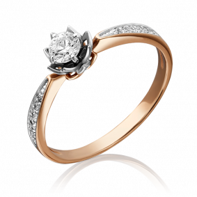 Кольцо из комбинированного золота Platina 01-4712-00-501-1111-38 с фианитом 01-4712-00-501-1111-38 фото