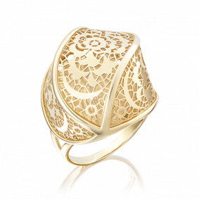 Кольцо из лимонного золота Platina 01-4718-00-000-1130-48 01-4718-00-000-1130-48 фото