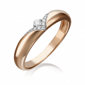 Золотое кольцо Platina 01-4719-00-401-1110-03 с фианитом 01-4719-00-401-1110-03 фото