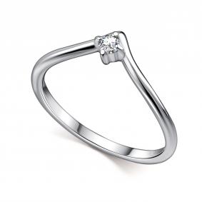 Серебряное кольцо АЛЬКОР 01-4720/00КЦ-00 с фианитом 01-4720/00КЦ-00 фото