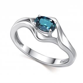 Серебряное кольцо АЛЬКОР 01-4724/00ТЛ-00 с Лондон топазом 01-4724/00ТЛ-00 фото