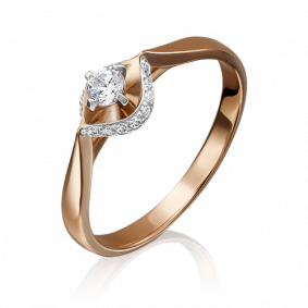 Кольцо из комбинированного золота Platina 01-4729-00-501-1111-38 с фианитом 01-4729-00-501-1111-38 фото