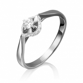 Кольцо из белого золота Platina 01-4729-00-501-1120-38 с фианитом 01-4729-00-501-1120-38 фото