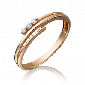 Золотое кольцо Platina 01-4733-00-501-1110-38 с фианитом 01-4733-00-501-1110-38 фото